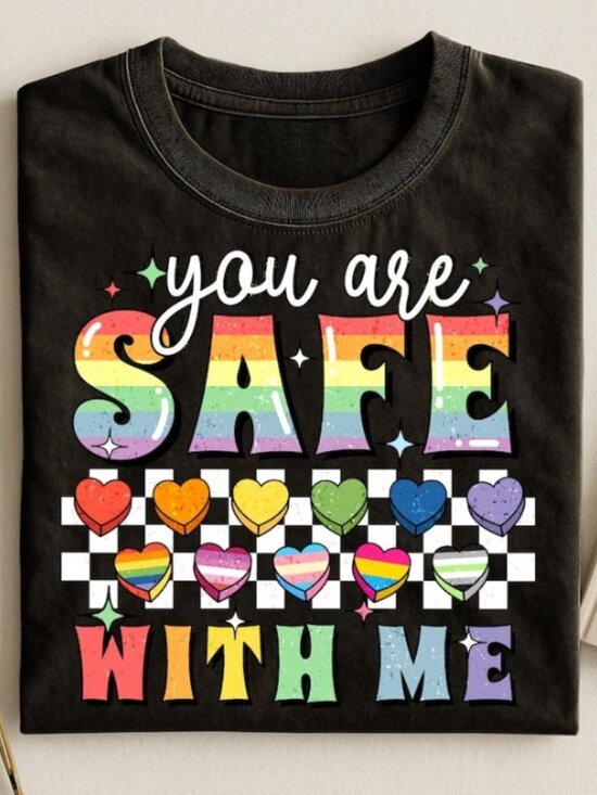 Tops - You Are Safe With Me Shirt, LGBT Friendly Tshirt